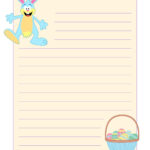 Free Easter Bunny Template / Easter Bunny Clipart And Coloring Pages Regarding Free Printable Easter Writing Paper