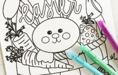 Free Easter Coloring Page - Easter Bunny - Pineapple Paper Co. with Printable Easter Coloring Book