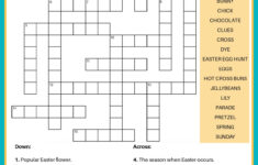 Free Easter Crossword Puzzle Printable - 2 Versions &amp; Answer Key with Easy Easter Crossword Puzzles Printable