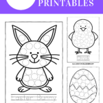 Free Easter Do A Dot Printables   Lemon And Kiwi Designs In Easter Do A Dot Printable