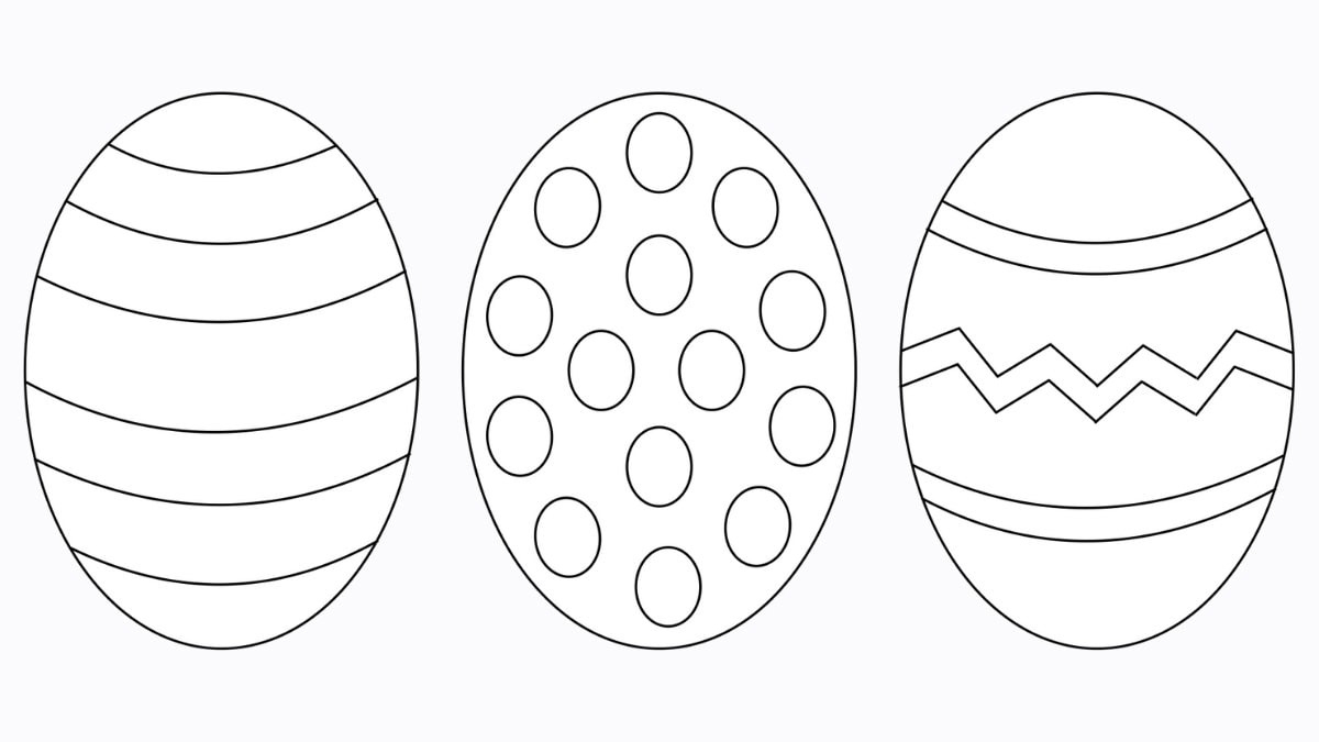 Free Easter Egg Template (+ 9 Easy Crafts!) - The Craft-At-Home Family inside Large Printable Easter Eggs