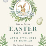 Free Easter Invitation Templates To Edit And Print | Canva For Free Printable Easter Eggs Hunt Invitation Template