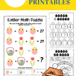 Free Easter Math Printables   Lemon And Kiwi Designs Throughout Free Printable Easter Math Worksheets