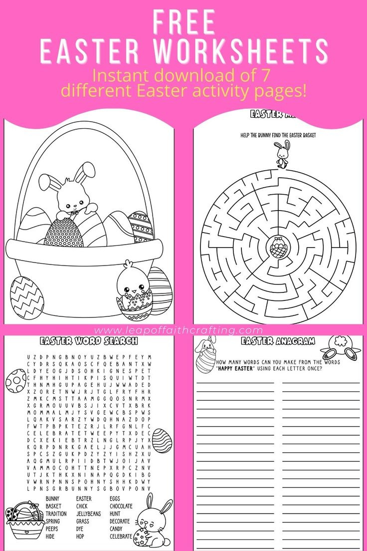 Free Easter Worksheets Pdf: Coloring Pages, Word Search &amp;amp; More! for Easter Worksheets Printable