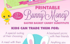 Free Printable Bunny Money #Easterdiy #Easterbaskets within Easter Bunny Money Printable