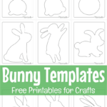 Free Printable Bunny Templates For Spring & Easter Crafts Within Printable Easter Bunny Silhouette