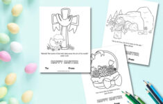 Free Printable Christian Easter Cards For Kids To Color And Share - with Printable Christian Easter Cards