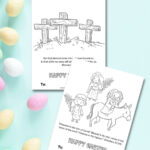 Free Printable Christian Easter Cards For Kids To Color And Share   With Printable Religious Blessing Easter Cards
