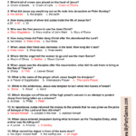 Free Printable Easter Bible Trivia Quiz With Answer Key Inside Free Printable Easter Bible Trivia