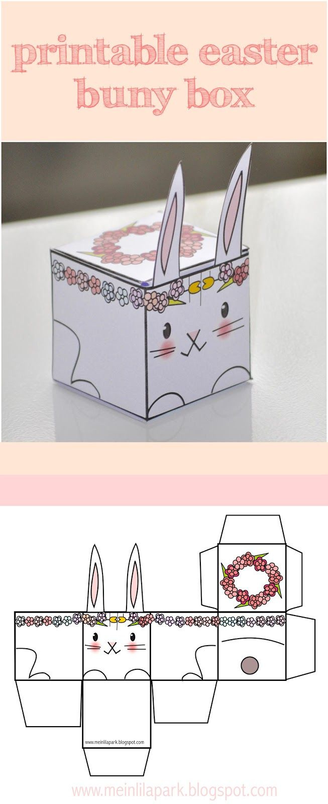 Free Printable Easter Bunny Box - Ausdruckbare Diy Box - Freebie intended for Free Printable Easter Box Template