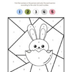 Free Printable Easter Bunny Colornumber Activity Sheet Intended For Easter Bunny Printable Activities