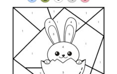 Free Printable Easter Bunny Colornumber Activity Sheet intended for Easter Bunny Printable Activities