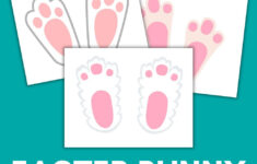 Free Printable Easter Bunny Footprints - Making Frugal Fun for Easter Bunny Paw Printable