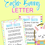 Free Printable Easter Bunny Note | Ellierosepartydesigns Intended For Easter Bunny Letter Printable