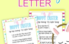 Free Printable Easter Bunny Note | Ellierosepartydesigns regarding Printable Easter Bunny Letters