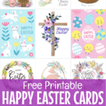 Free Printable Easter Cards & Easter Card Templates To Color Inside Happy Easter Images 2025 Free Printable