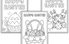 Free Printable Easter Cards To Color (Perfect For Kids!) - The for Printable Coloring Easter Cards