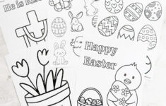 Free Printable Easter Coloring Pages For Kids - Fox Farm Home regarding Printable Coloring Happy Easter Cards