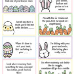 Free Printable Easter Egg Hunt Clues   World Of Printables Throughout Free Printable Outdoor Easter Scavenger Hunt Clues