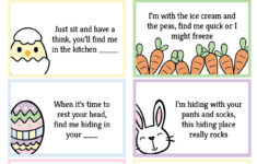 Free Printable Easter Egg Hunt Clues - World Of Printables throughout Free Printable Outdoor Easter Scavenger Hunt Clues