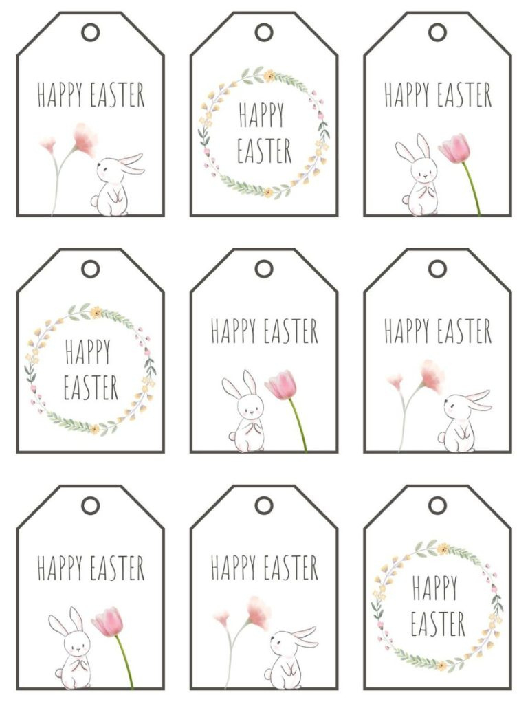 Free Printable Easter Gift Tag Designs For Every Bunny - For Hope regarding Printable Easter Tags