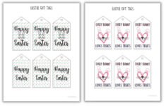 Free Printable Easter Gift Tags For Easter Baskets Or Gifts with Free Printable Happy Easter Gift Tags