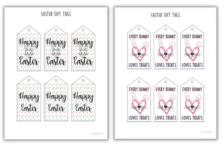 Free Printable Happy Easter Gift Tags