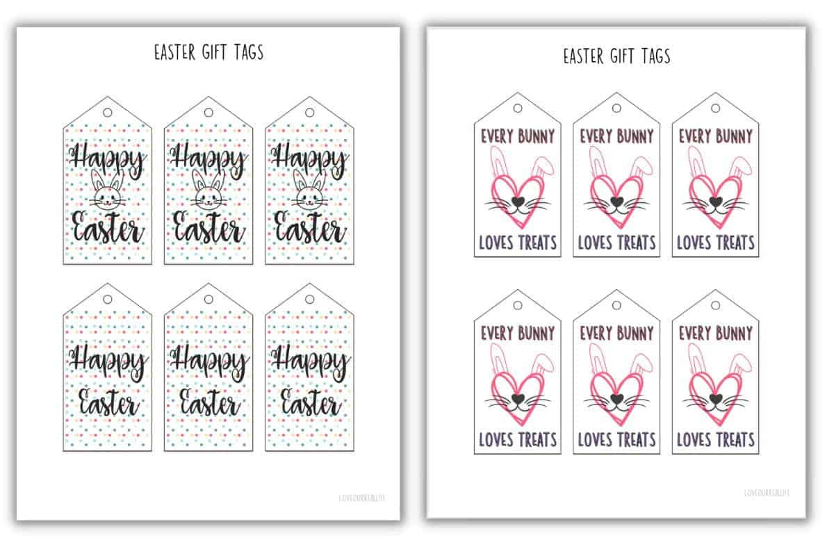 Free Printable Easter Gift Tags For Easter Baskets Or Gifts with Free Printable Happy Easter Gift Tags