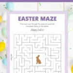 Free Printable Easter Maze   Easter Games And Activities   Pjs And Inside Easter Printable Games