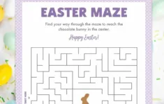 Free Printable Easter Maze - Easter Games And Activities - Pjs And inside Easter Printable Games