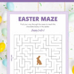 Free Printable Easter Maze   Easter Games And Activities   Pjs And With Print Out Free Printable Easter Games