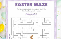 Free Printable Easter Maze - Easter Games And Activities - Pjs And with Print Out Free Printable Easter Games