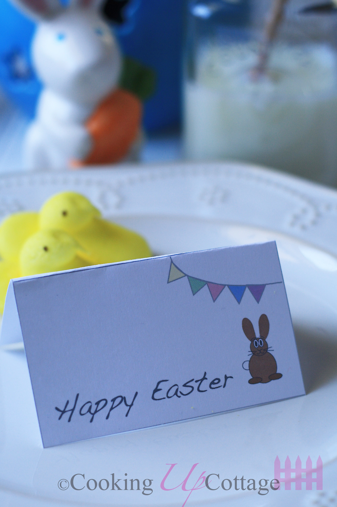 Free Printable Easter Place Cards – Cooking Up Cottage inside Free Printable Easter Name Place Cards