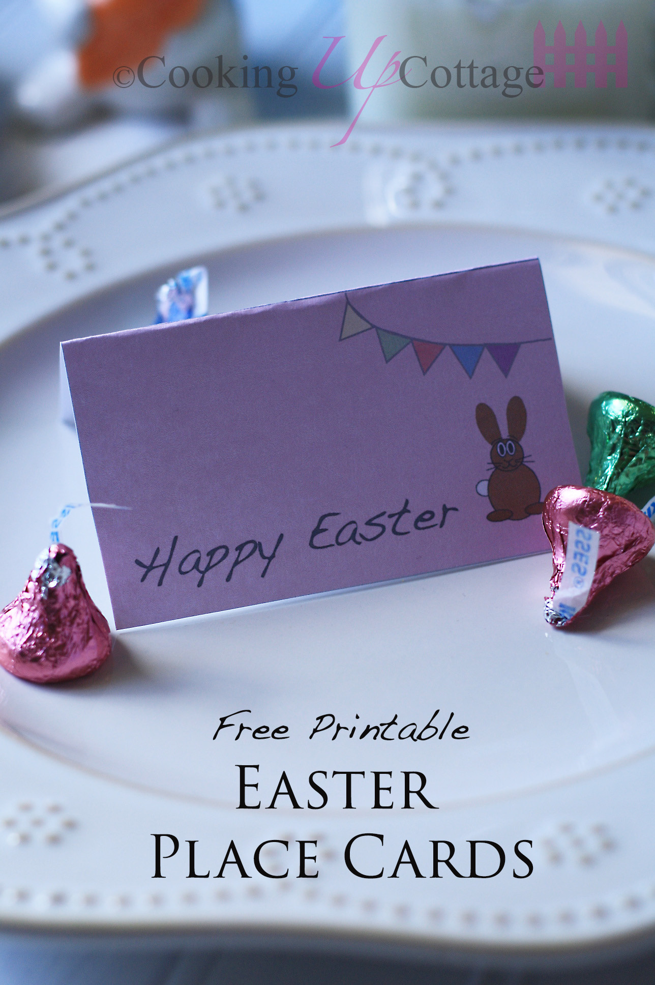 Free Printable Easter Place Cards – Cooking Up Cottage with Free Printable Easter Name Place Cards