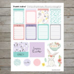 Free Printable Easter Stickers For Planners, Gift Wrapping And Craft Throughout Free Printable Happy Easter Stickers