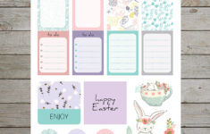 Free Printable Easter Stickers For Planners, Gift Wrapping And Craft throughout Free Printable Happy Easter Stickers