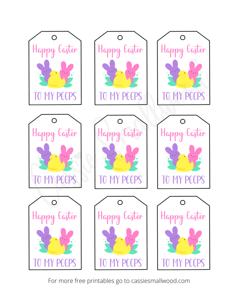 Free Printable Easter Tags {20 Unique Designs} - Cassie Smallwood in Editable Easter Gift Tags Free Printable