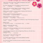 Free Printable Spring Trivia Quiz With Answer Key Within Easter Free Printable Spring Trivia Questions And Answers Printable