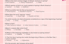 Free Printable Spring Trivia Quiz With Answer Key within Easter Free Printable Spring Trivia Questions and Answers Printable