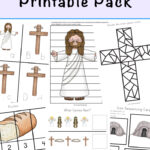 Free Resurrection Sunday "He Is Risen" Activity Worksheets Printables For Religious Easter Puzzles Printable Worksheets