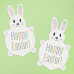 Glitter Easter Bunny Tag – Free Printable Download Throughout Easter Bunny Printable Images