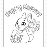 Happy Easter Coloring Pages Throughout Happy Easter Printable Coloring Pages