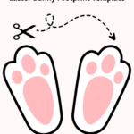 How To Make Bunny Footprints For Easter | Free Easter Bunny In Stencil Printable Easter Bunny Footprints