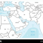 Middle East Map Cut Out Stock Images & Pictures   Alamy Pertaining To Printable Map Of The Middle East