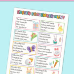Outdoor Easter Egg Hunt Clues + Free Printable With Regard To Outdoor Easter Eggs Hunt Clues Printable