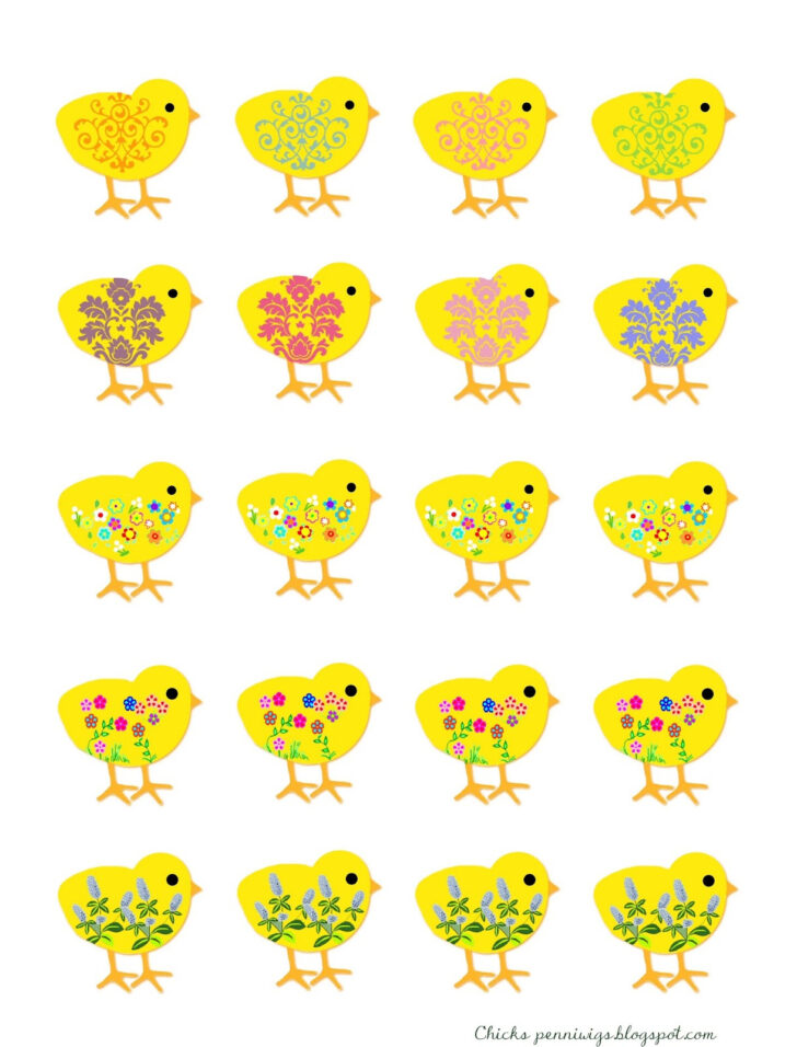 Printable Easter Chicks