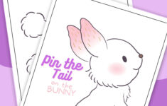 Pin The Tail On The Bunny (Free Printable Game) with Pin the Tail On the Easter Bunny Printable
