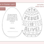 Printable Easter Card | Christian Easter Craft | Bible Crafts For With Regard To Free Printable Easter Crafts For Sunday School