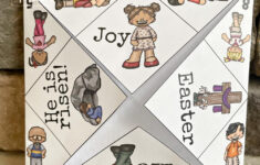 Printable Easter Finger Puzzle With Bible Verses with Christian Easter Puzzles Printable