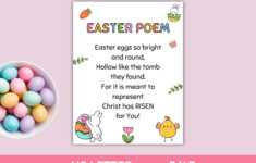 Printable Easter Poem For Kids, Religious Easter Story, Easter regarding Printable Easter Speeches